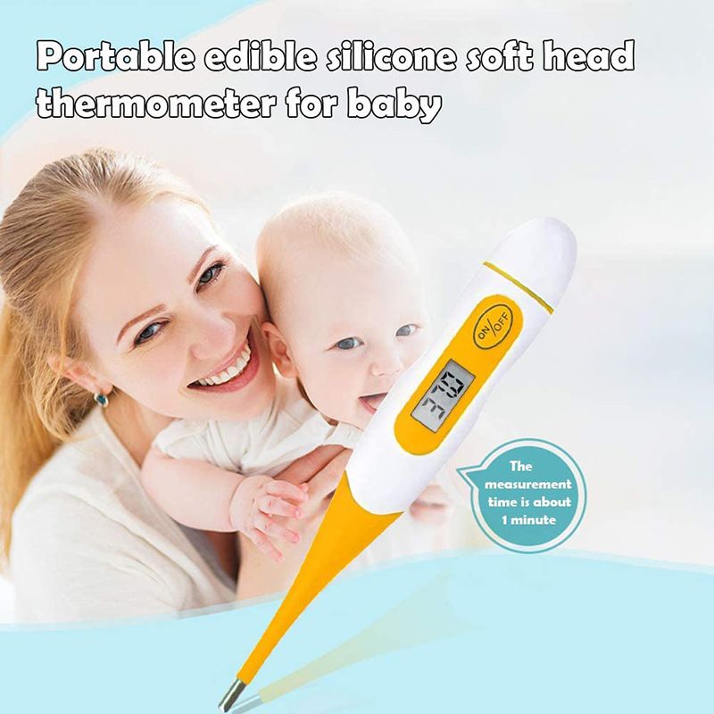 Portable edible silicone soft head thermometer for baby elctronic thermometer