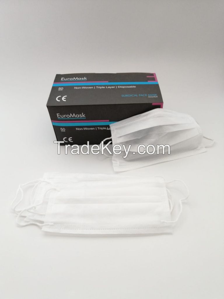 Certificated 3 Ply Disposable Surgical Mask