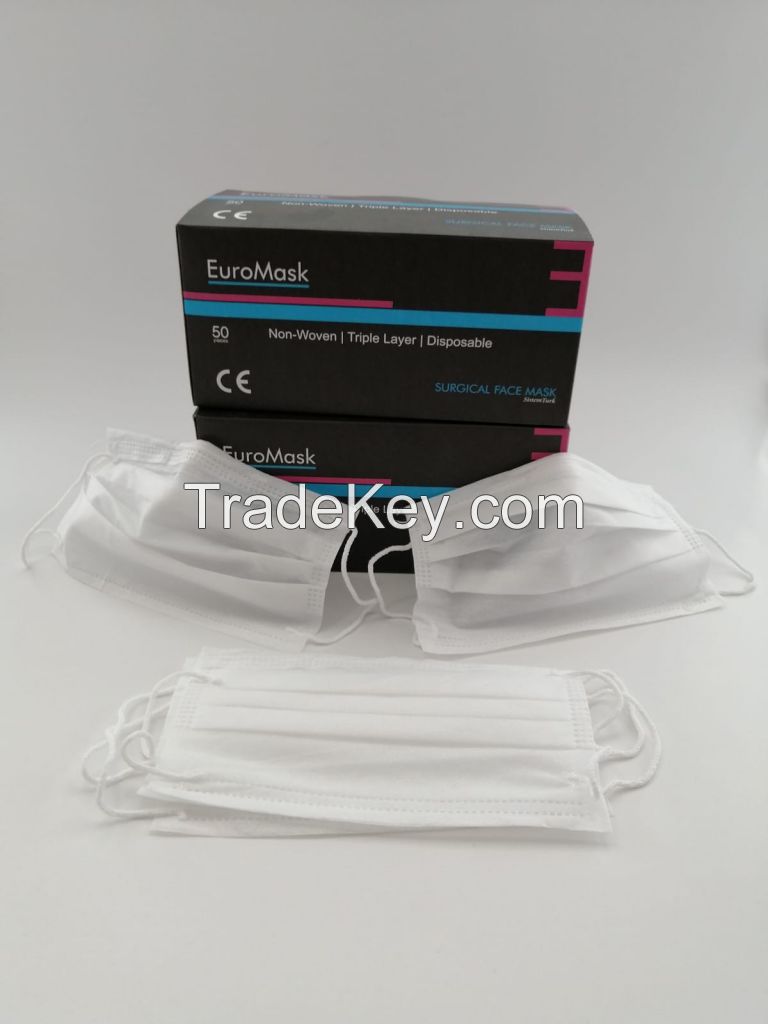 Certificated 3 Ply Disposable Surgical Mask