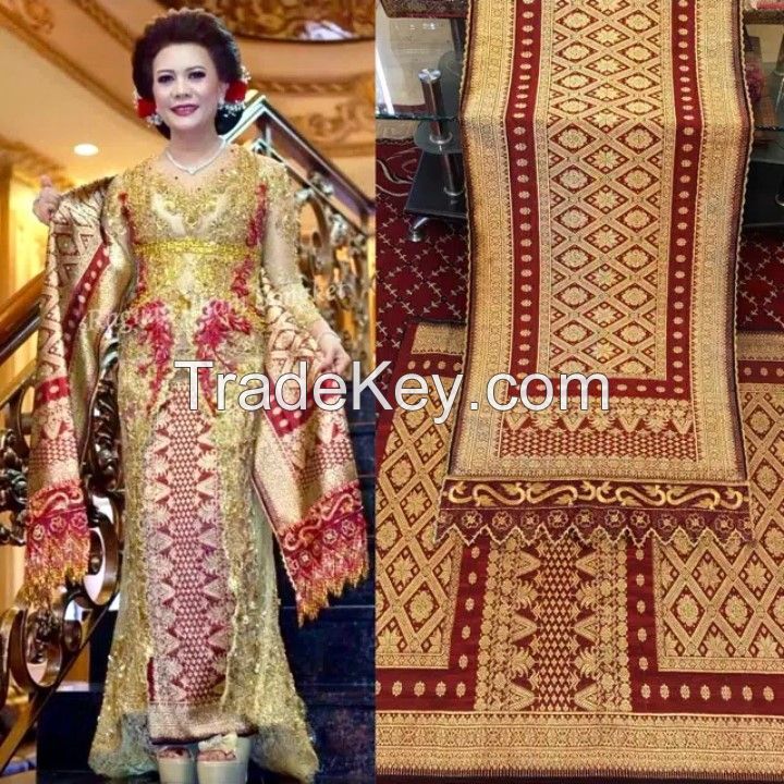 SONGKET WOVEN SILK GOLD FROM INDOESIA 