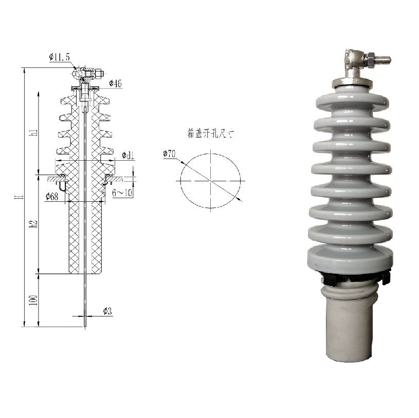 ANSI standard Insulator Bushing Porcelain  for Distribution Transformer 