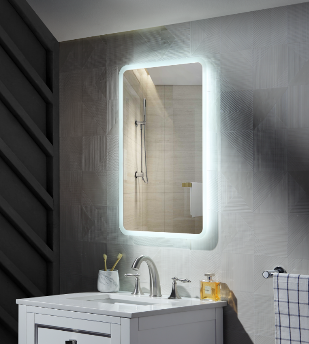 USB Wifi light vanity hotel Bathroom cabinet frameless Mirror