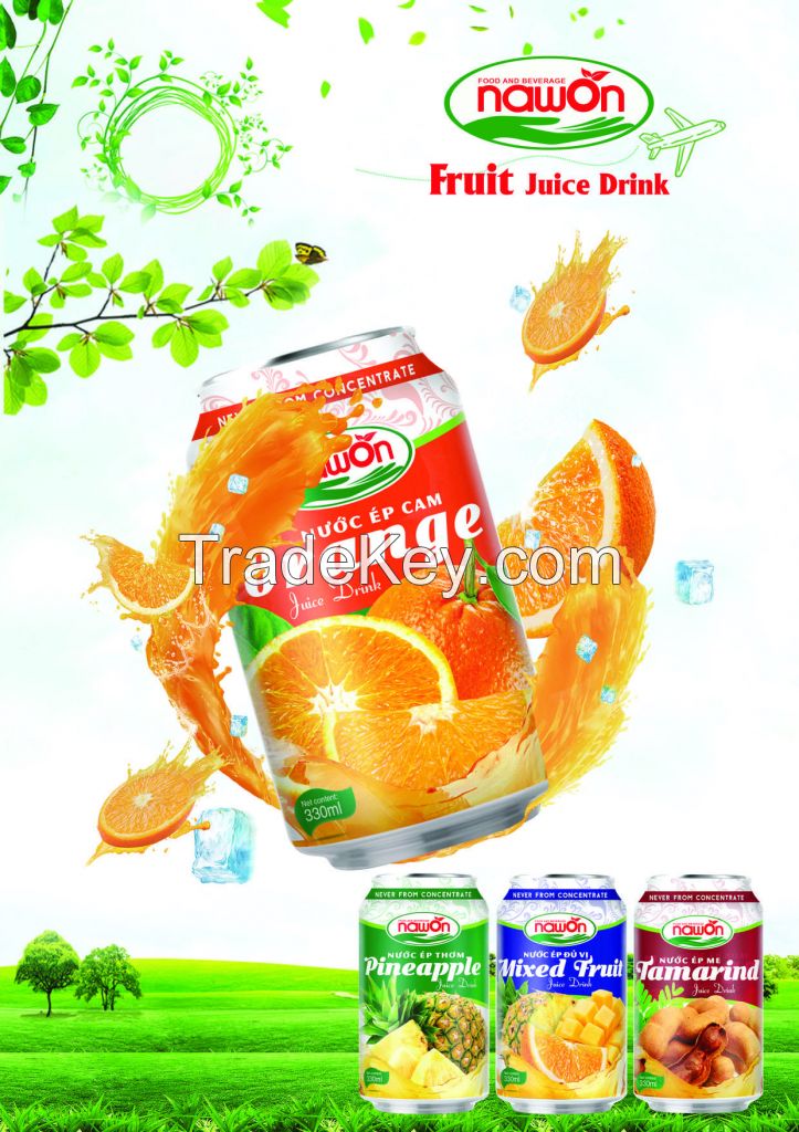 Nawon Orange Fruit Juice Drink 330ml X 24