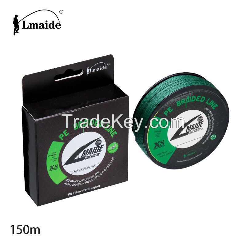 Wholesale price Super Strong fishing line PE braided wire 8x braided fishing line 16lb - 100lb
