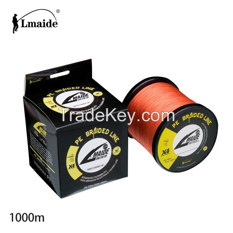 Wholesale price Super Strong fishing line PE colourful braided wire 8x  colourful braided fishing line 16lb - 100lb By LMAIDE fishing tackle Co.,  Ltd.