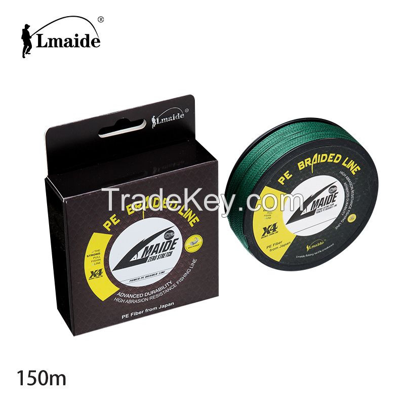 Wholesale price Super Strong fishing line PE braided wire 4x braided fishing line 15lb - 90lb