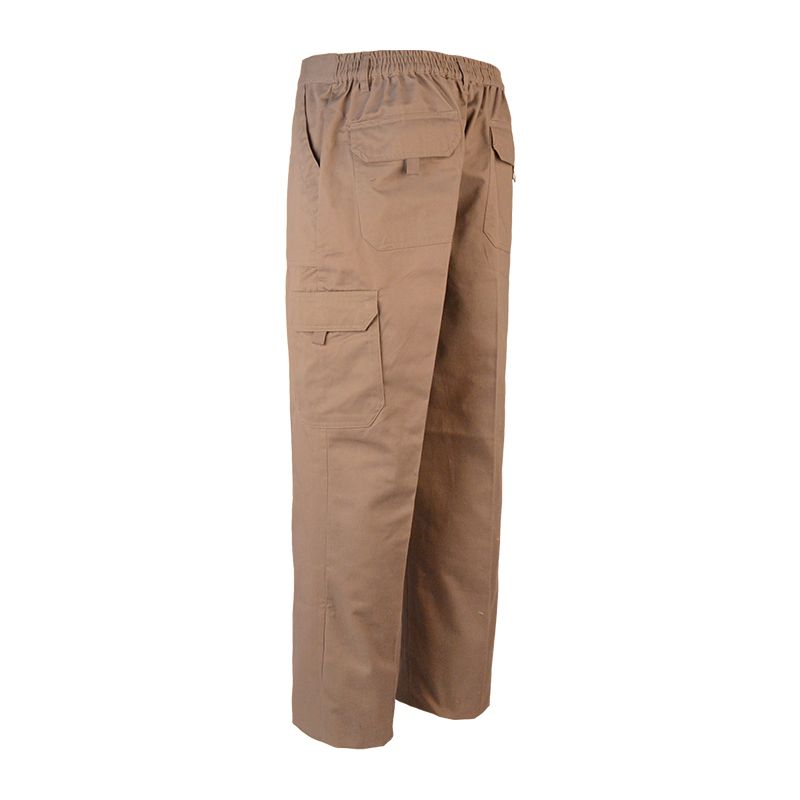 Hot Sale Men Outdoor Khaki Relaxed Straight-Fit Cargo Pants For Work