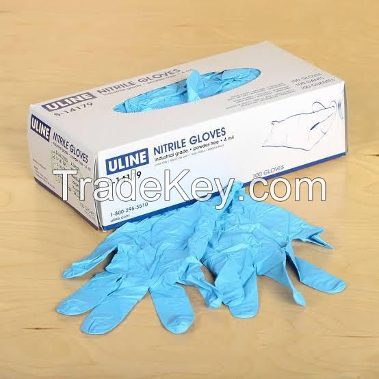 Nitrile 100pcs per boxes Powder Free Gloves Light Blue, Large, GLVS-100/NIT-LBLU/L