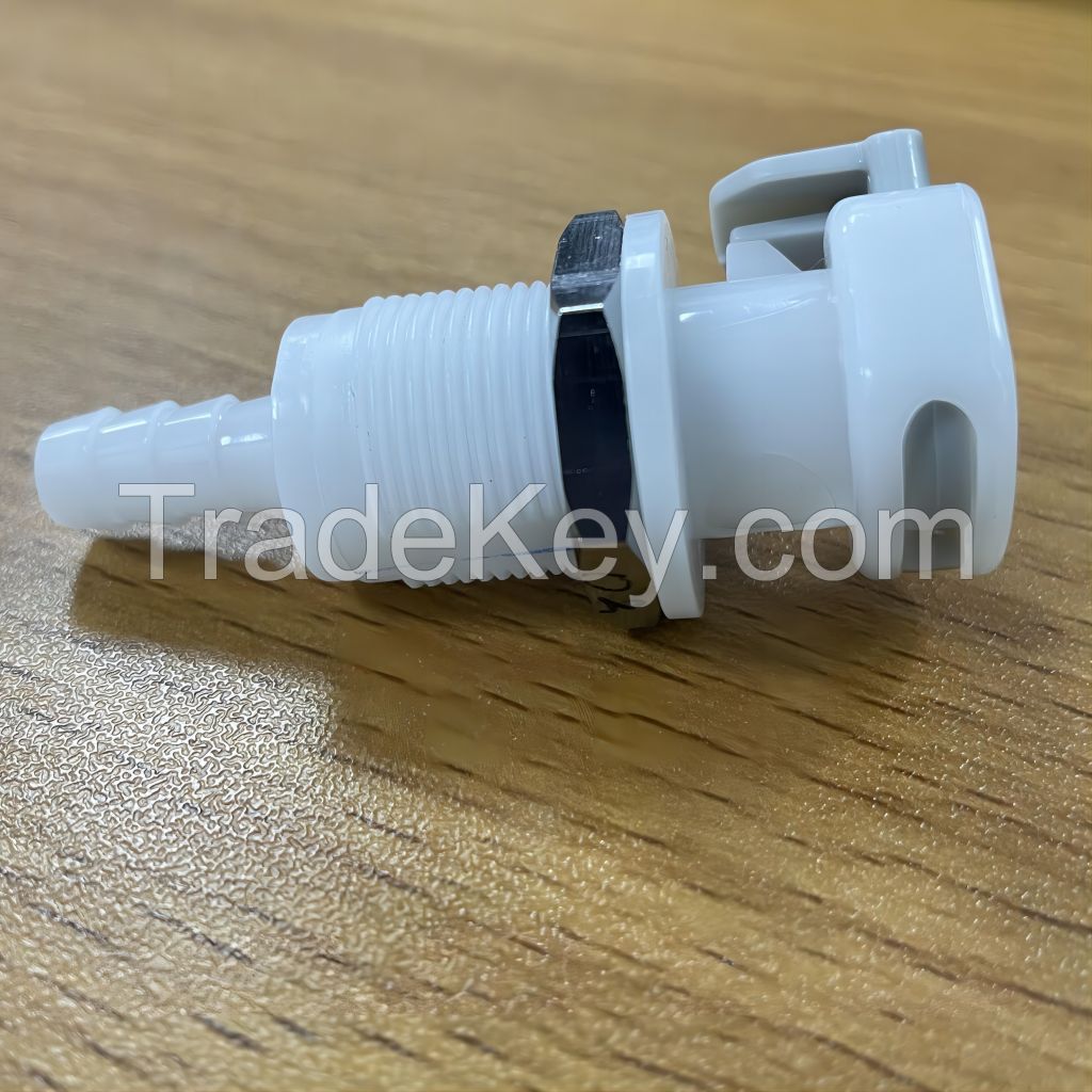 DSS 5/16'' POM Hose Fluid Connector Valved Body Plastic Couplings