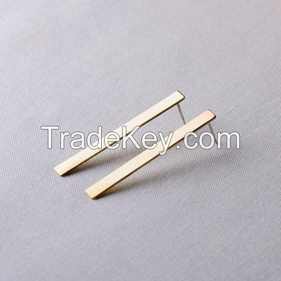 Handmade brass copper earrings for women girls antique tribal hammered polished gold finish factory wholesale cheap price