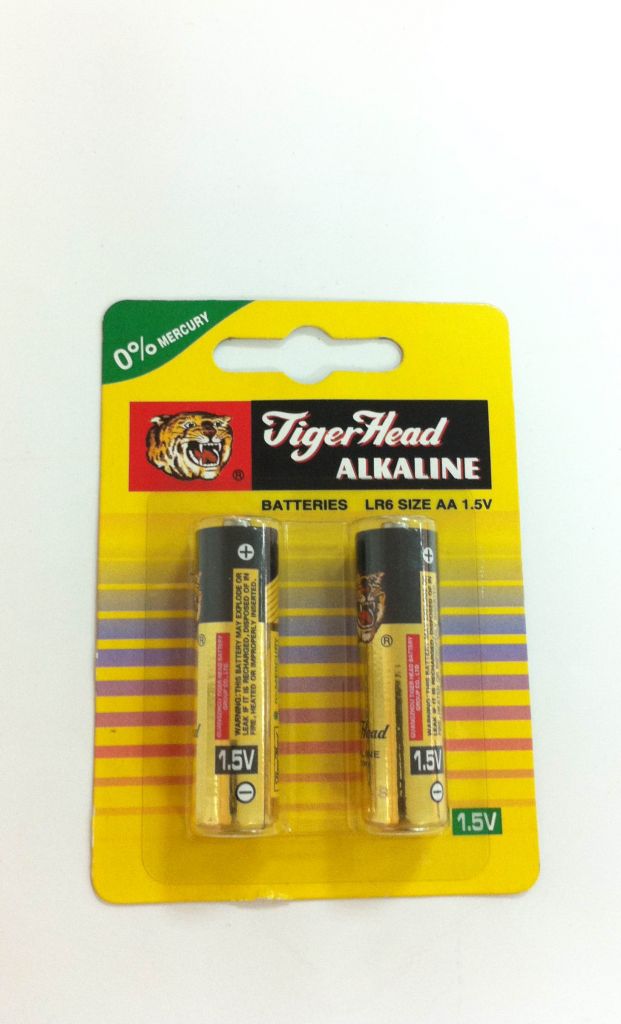 Original Tiger Head Brand Alkaline LR6 3646 AM-3 AA Size Battery