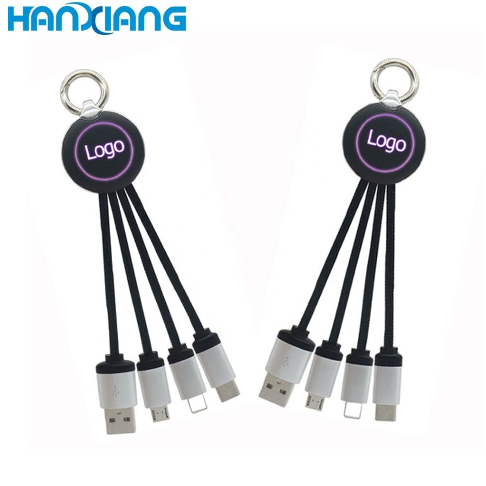 For Iphone Adapter 4 in 1 USB Data Cable USB Charger Mobile Phone Charging Cables