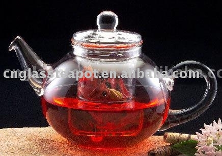 glass teapot with strainer (E07048)