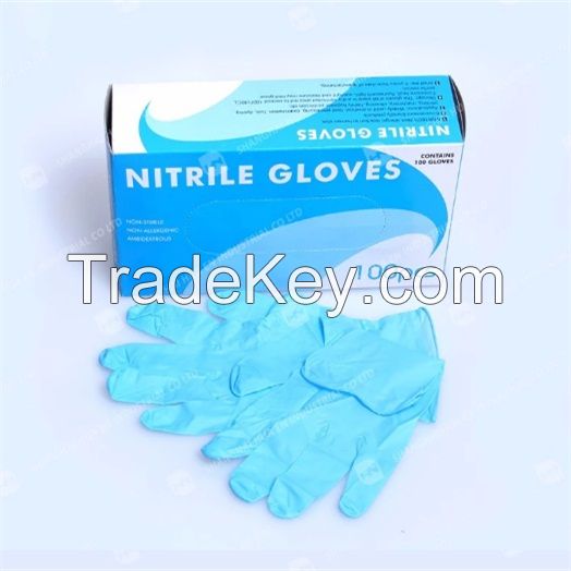 Disposable powder free Examination Nitrile glove CE FDA ISO13485