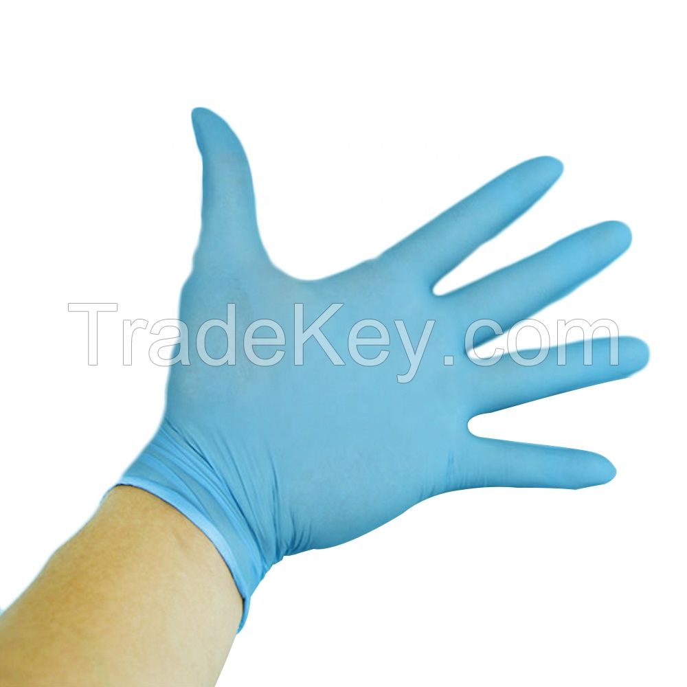 Disposable powder free Examination Nitrile glove CE FDA ISO13485 