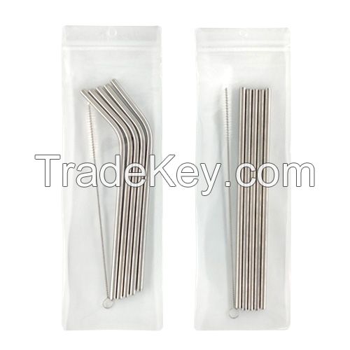 Stainless Steel Straws with PVC Bag