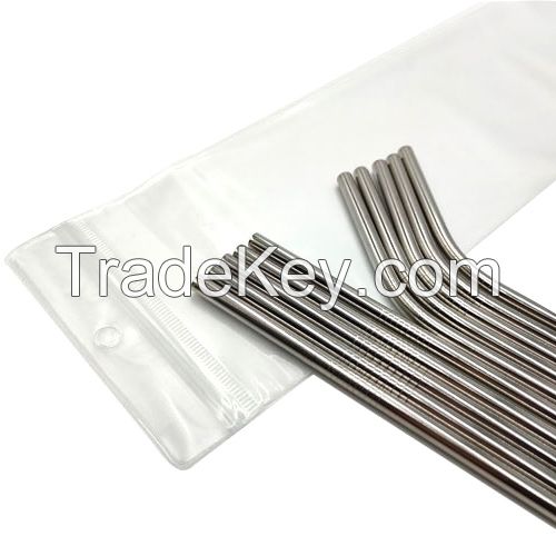 Stainless Steel Straws with PVC Bag