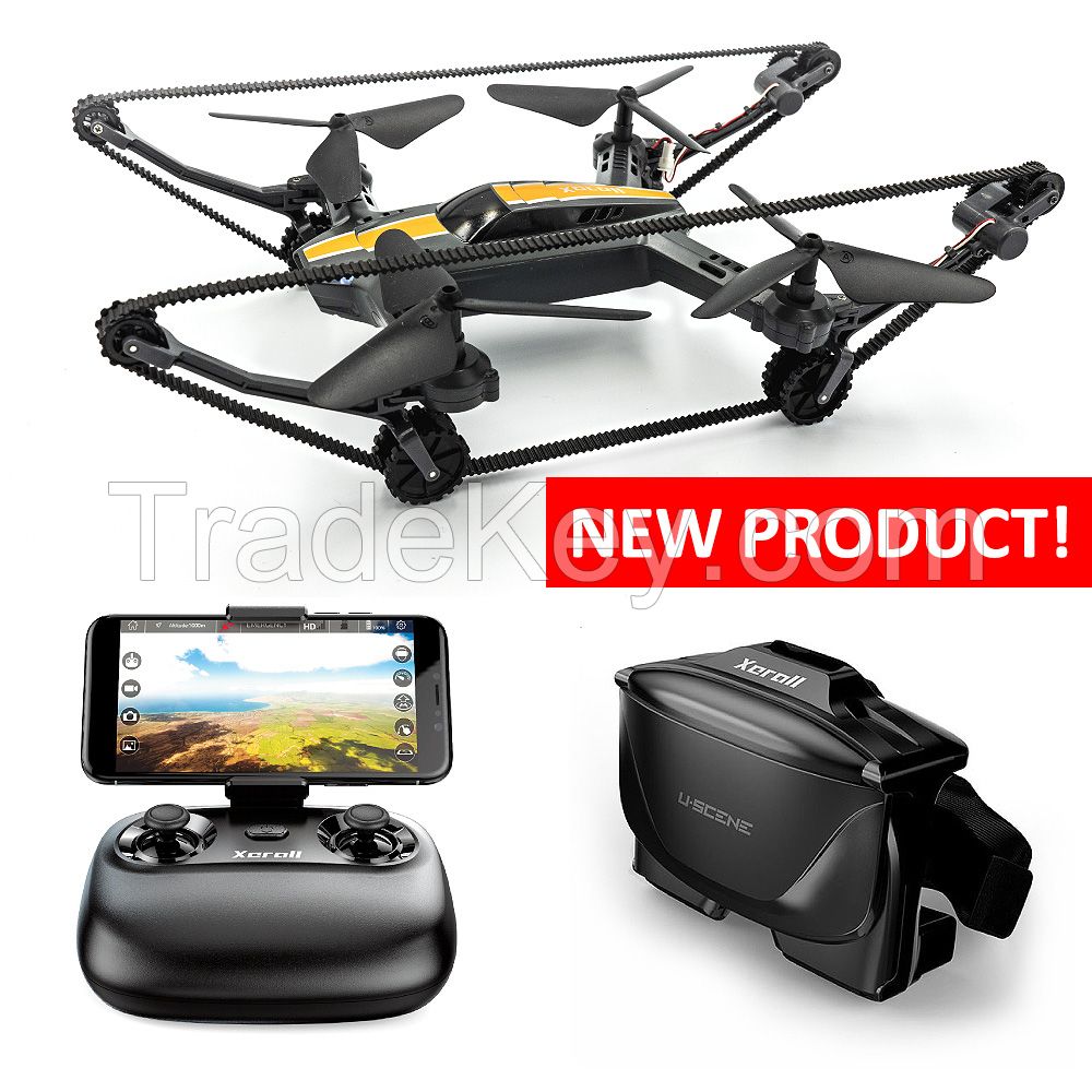 X-TANKCOPTER Hybrid Quadcopter-Tank Drone