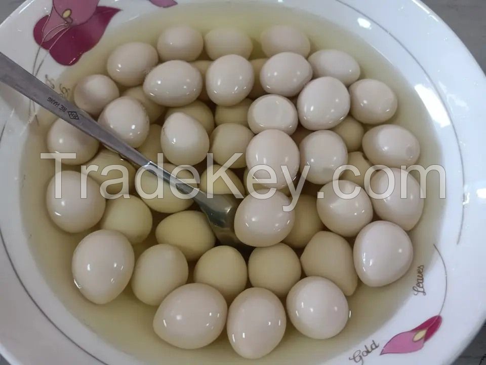 Canned quail eggs in water// Ms. Helen