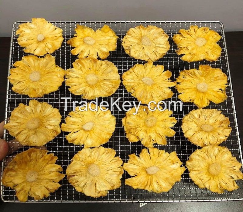 Soft Sliced Pineapple Dried with AD Drying Process Vacuum Pack and Bulk Packaging
