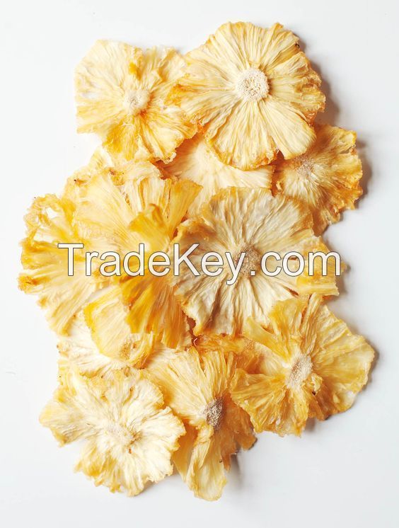 Soft Sliced Pineapple Dried with AD Drying Process Vacuum Pack and Bulk Packaging
