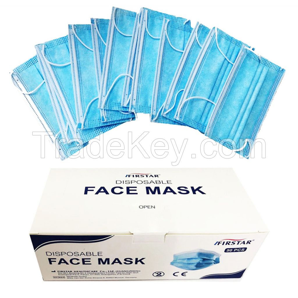Wholesale Mouth mask 3ply medical disposable non woven face mask