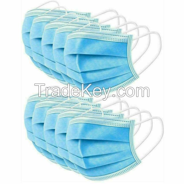 BIOBASE 3 ply disposable fabric earloop 3ply face mask disposable protec