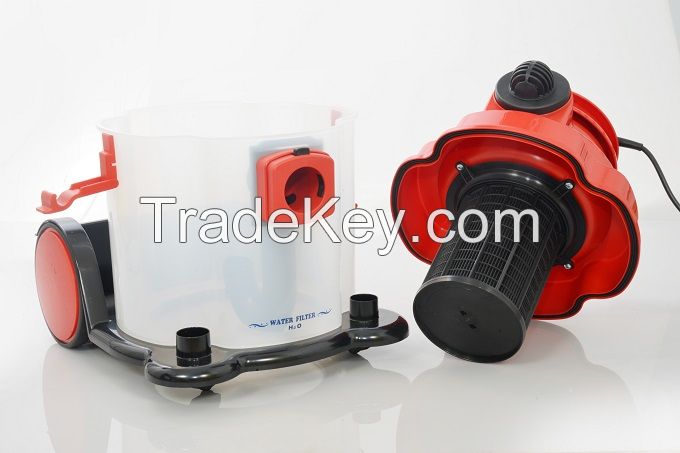 Wet / Dry vacuum cleaner with water filtration and blowing function