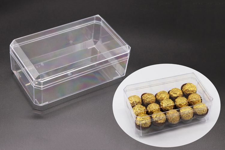 Weisheng Factory Square Food Plastic Case Cookie Sweets Cake Candy Box