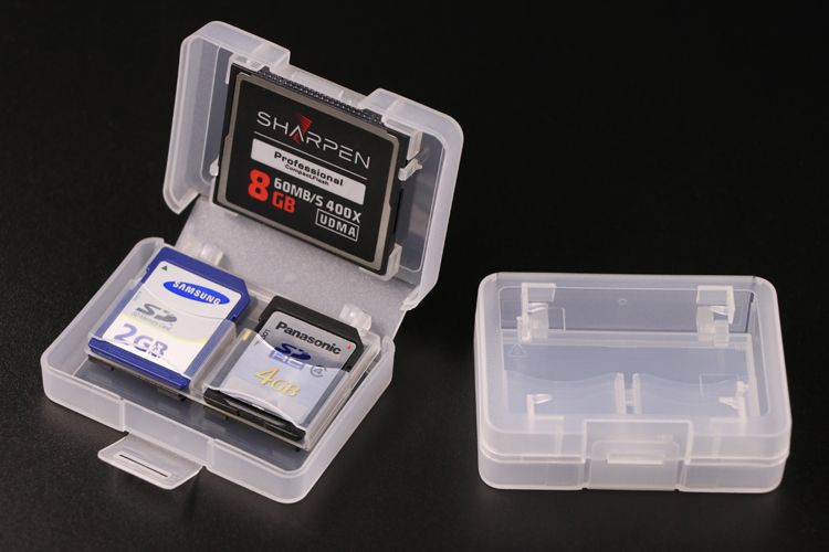 WEISHENG Muanfactuer Multi 4 Slots CF SD TF MMC Card Case Plastic Micr