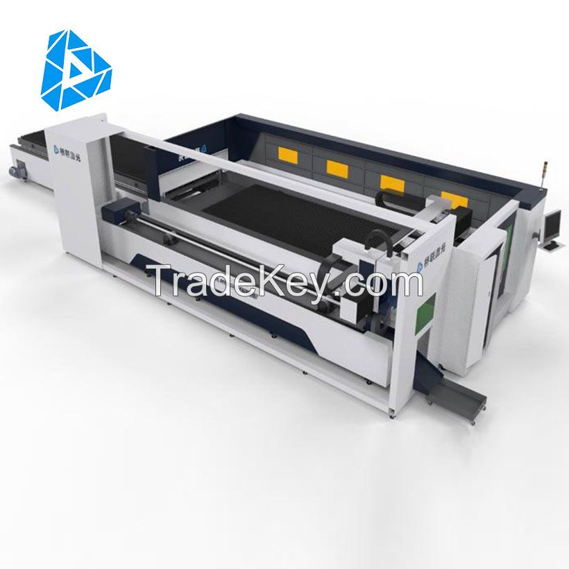 Round/Square tube Exchange table Metal Plate Fiber laser cutting machine