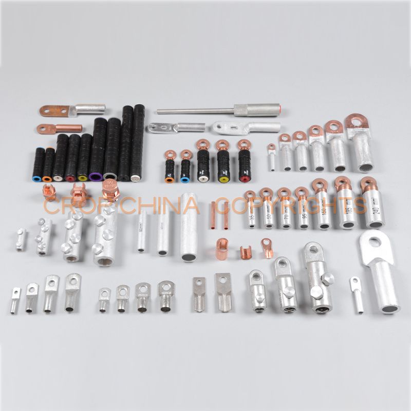 SC electrical Cable accessories Copper Tube Terminal Lug / tinned Copper Cable Lugs