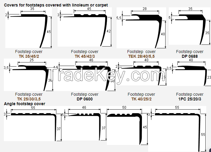 Anti-slip Vinyl Stair Tread Nosings