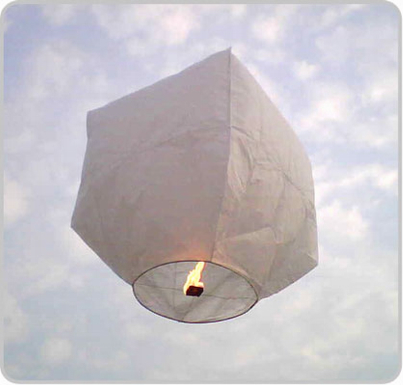 white sky  lantern, ufo balloon, wishing light, khoom fay