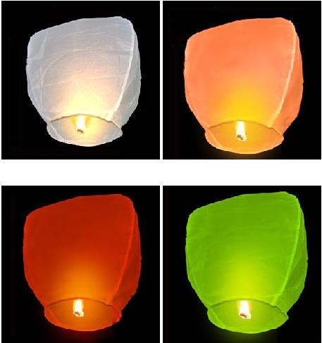 coloured wishing balloon(Flame Resistant Sky-lantern), khom loy