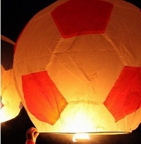 Football Sky Lantern, Wish Lantern to Celebrate World Cup 2010 in SA