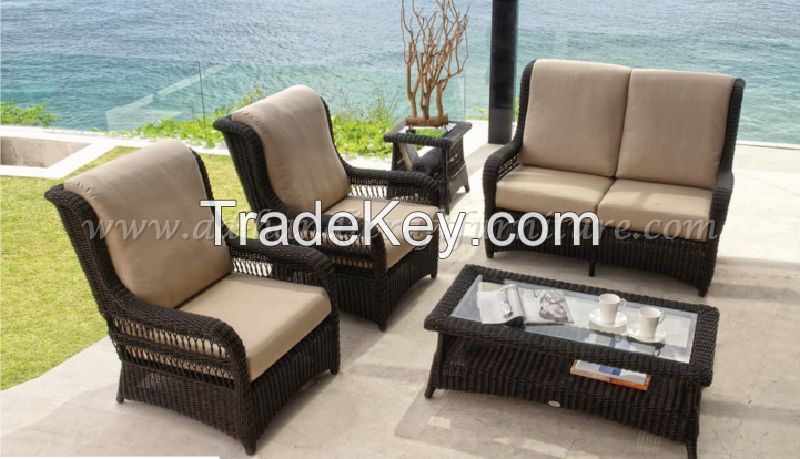 Poly rattan sofa set