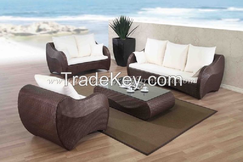 Wicker Furniture: Poly rattan sofa set   PRSF-094