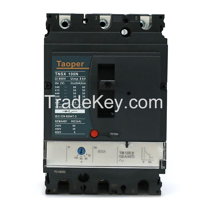 Taoper ComPact NSX MCCB NSX100B NSX100F NSX100N NSX100H Molded Case Circuit Breaker