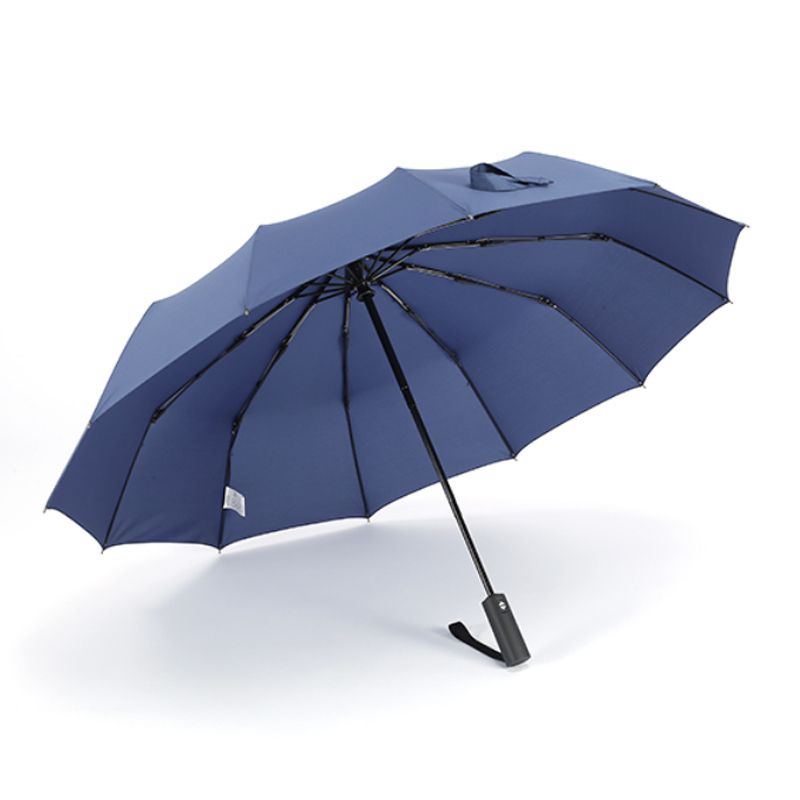 stock customized 12K automatic UV coated fold umbrella with print logo