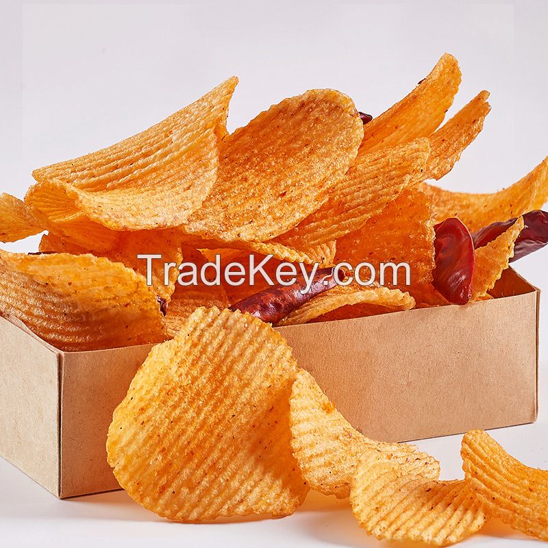 south Africa Healthy Snacks 60g Spicy Dried Potato Puffed Snacks Fresh-cut Spicy Potato Chips