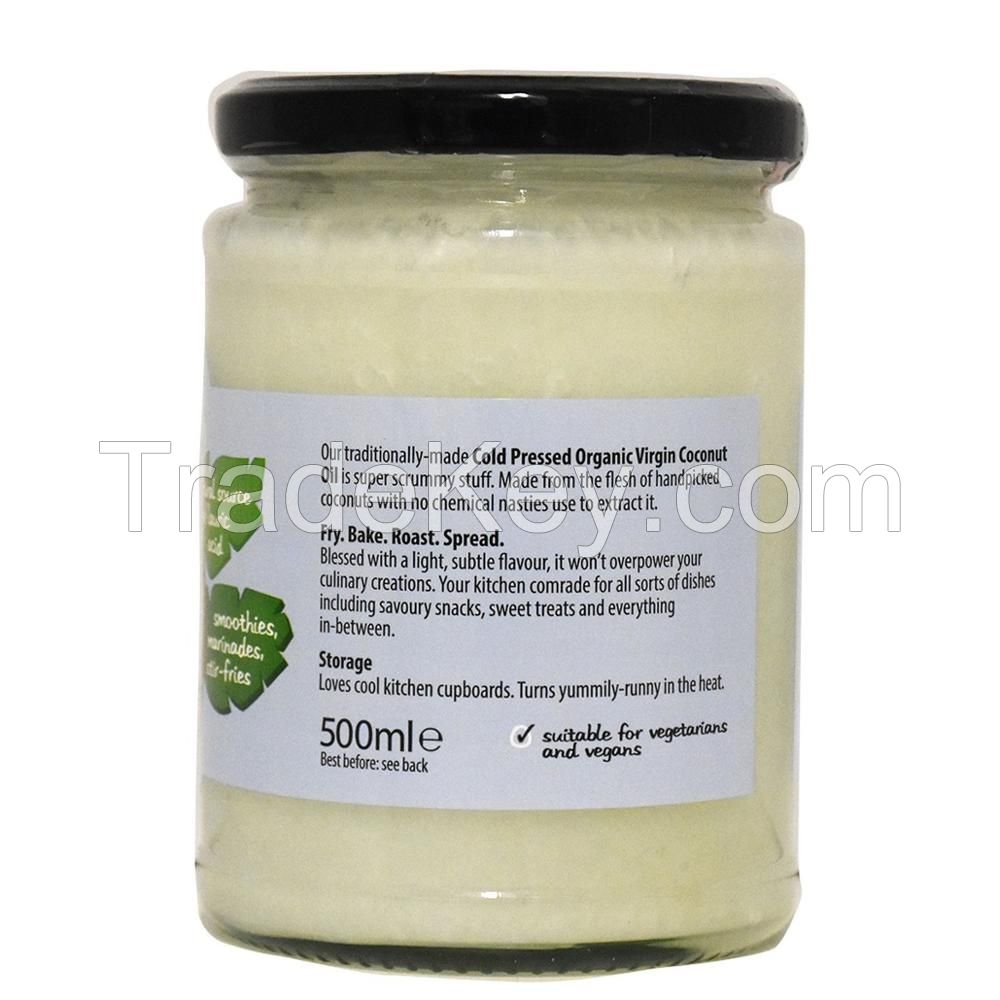 100% Natural Organic Cold Pressed Virgin Coconut Oil 