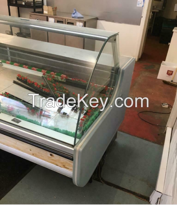 L shape butchers display fridge