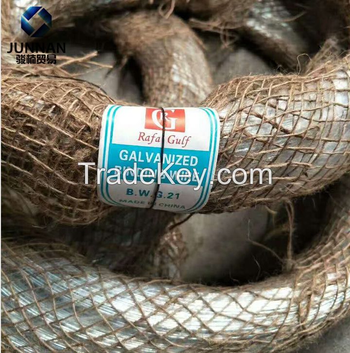 20 Gauge for Fruit Wire Basket Free Samples Cold Galvanised Galvanized Steel Electro Galvanized Loop Tie Wire Binding Wire