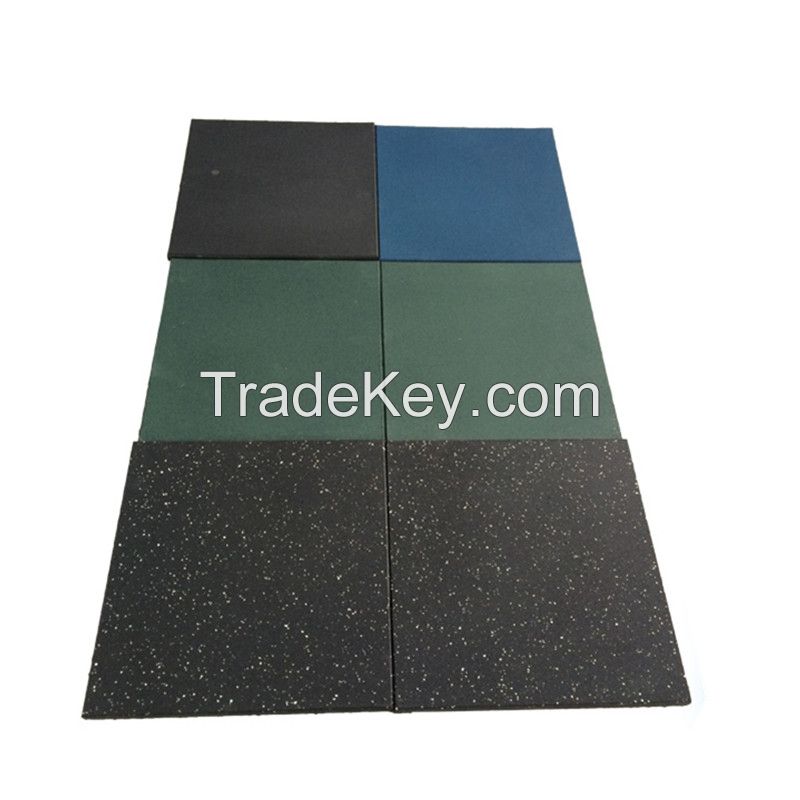 Reduce Shock Rubber Floor Mat Tile Waterproof for Gym Flooring