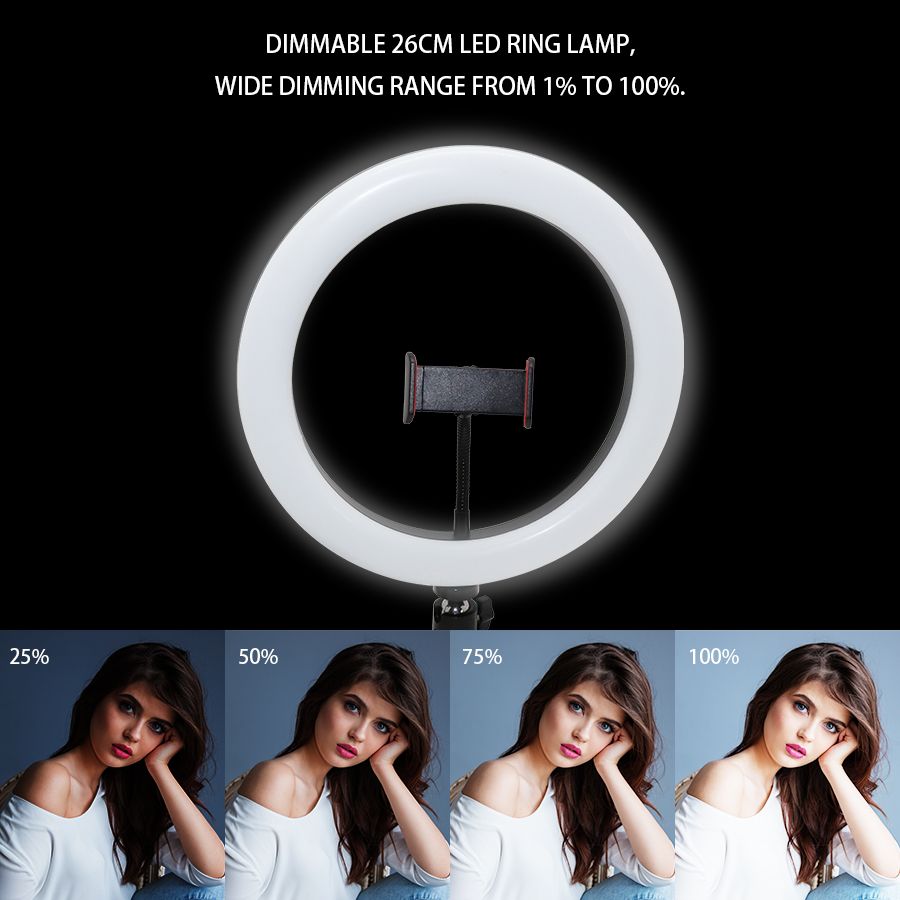 Amazon Hot Selling 10 inch selfie led ring light with cell phone holder beauty for Live Stream