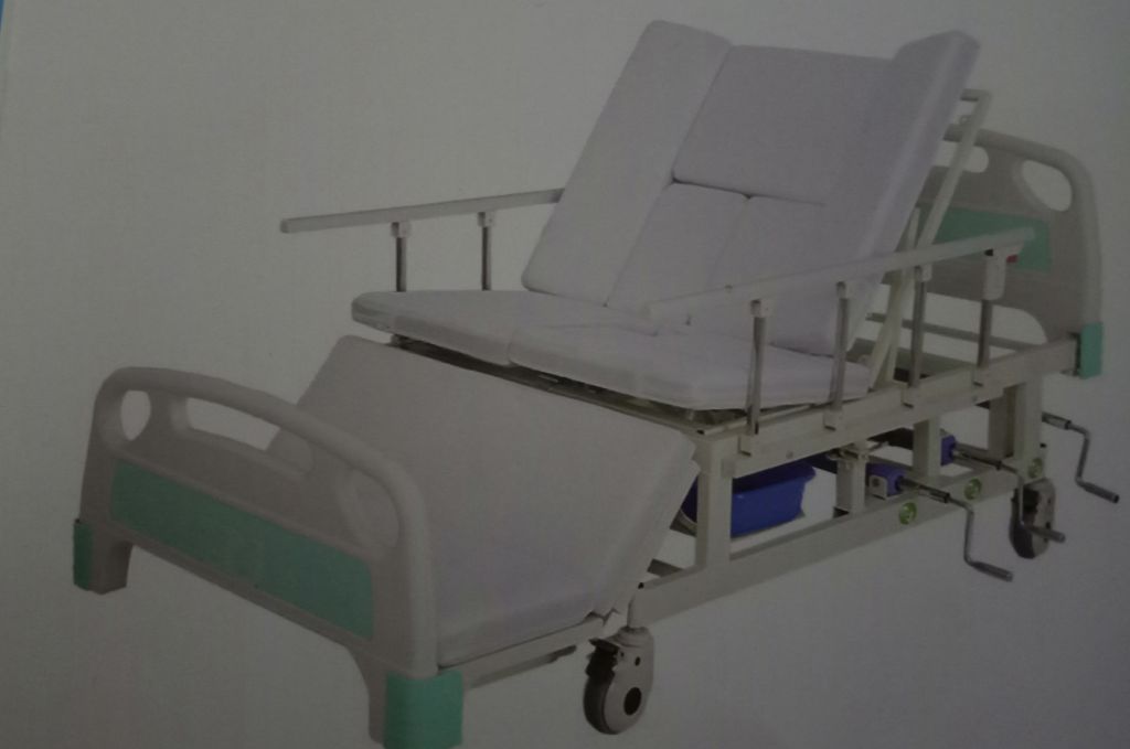 manual roating nursing bed with full leg bending function