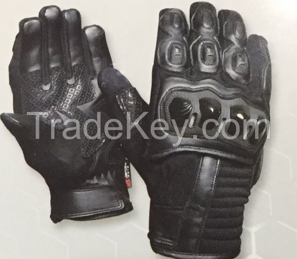 leather gloves, motorbike gloves