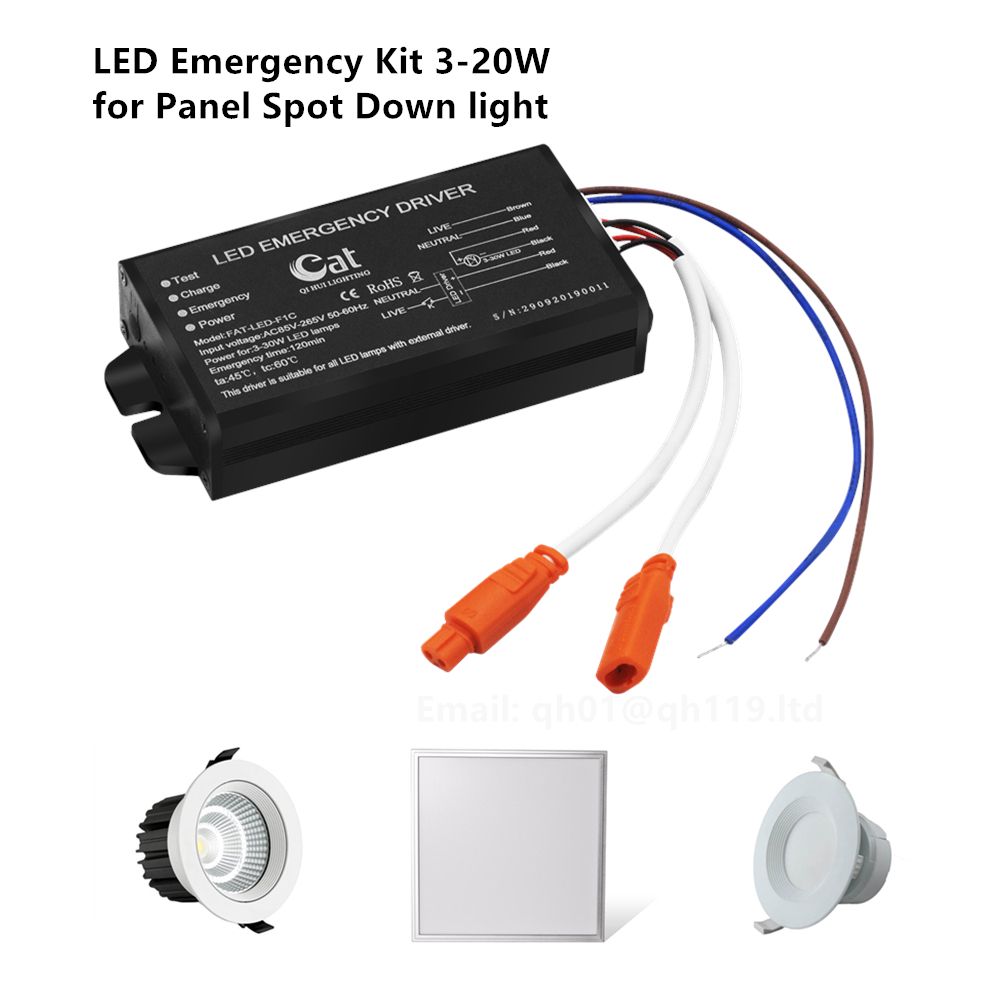 Direct Source LED Emergency Driver 3-20W for Panel Light, Down Light, Spot Light