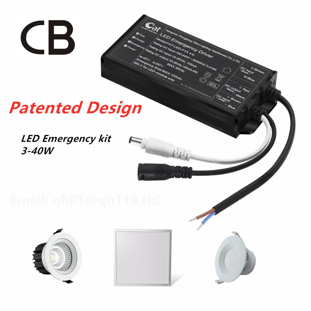 Direct Source CB Approval LED Emergency Driver 3-40W for Panel Light, Down Light, Spot Light